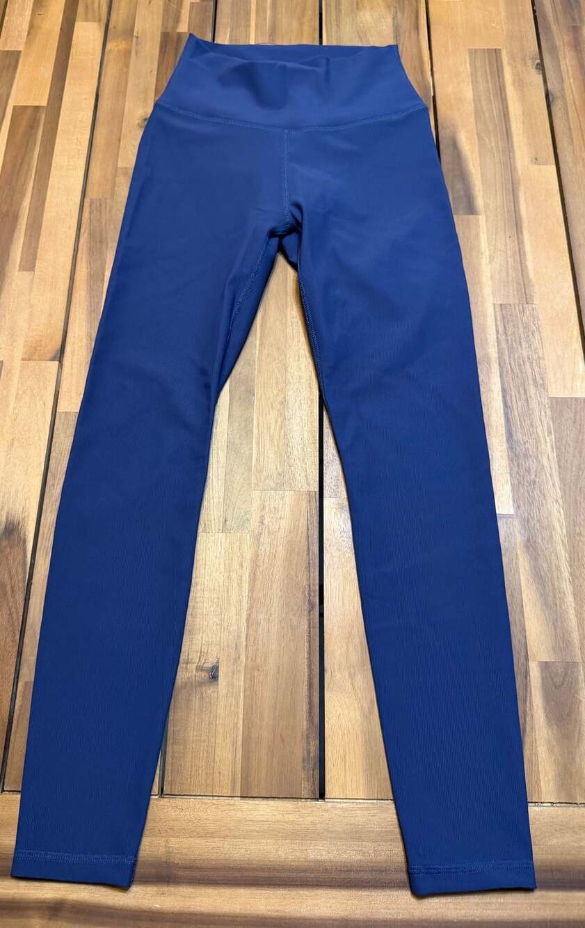 Wilo The Label Leggings Size S Blue Ribbed